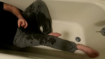 Edging squirting pee with accidental messing and finally cumming