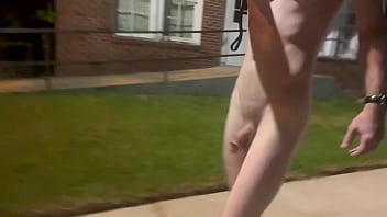 Walking naked in the neighborhood