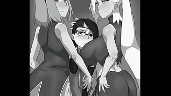 Ino e Sakura fodem Sarada usando jutsu Futa ao som de Skillet