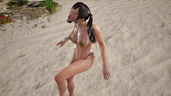 Tk8 Ryona Xiaoyu Gold Bikini